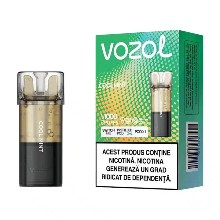 Cartus Vozol Switch Pro 1000 pufuri 20mg - Cool Mint