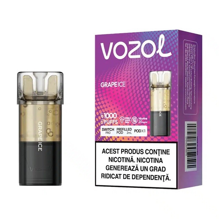 Cartus Vozol Switch Pro 1000 pufuri 20mg - Grape ICE
