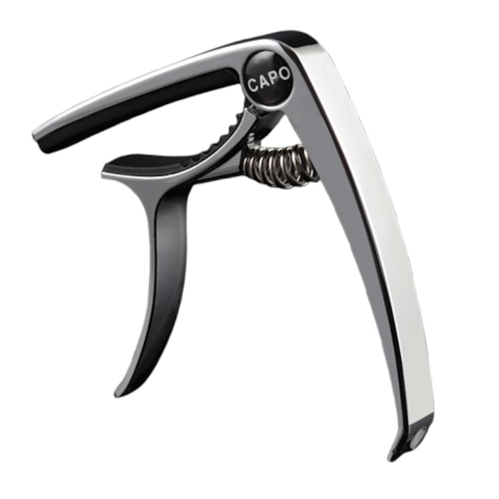 Gitár capo, gunmetal design, akusztikus és elektromos 6 húros gitárokhoz, könnyű és hordozható