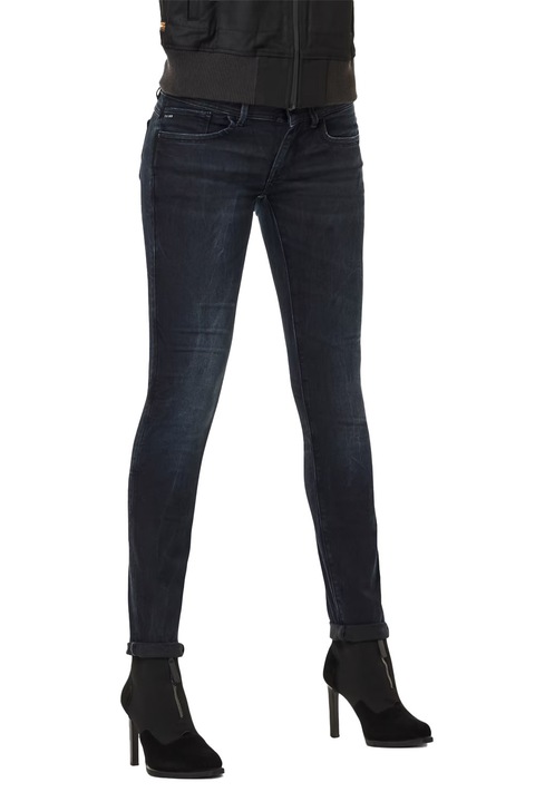 Blugi de damă G-Star RAW Lynn Mid Skinny, Joll Super Stretch, Bleumarin/Negru, Negru/Albastru inchis
