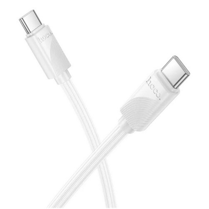 Hoco x114 adatkábel, type-c - type-c, 60w, pd gyorstöltő 3.0, 100cm, fehér