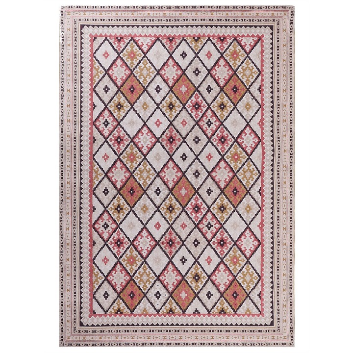 Covor din bumbac Beliani, geometric, multicolor, 200x300cm, interior