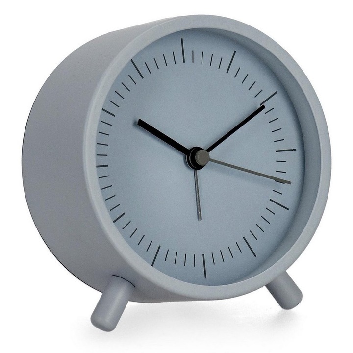 Kaled kék fekete fém asztali óra Ø10, 8x5, 5x12h