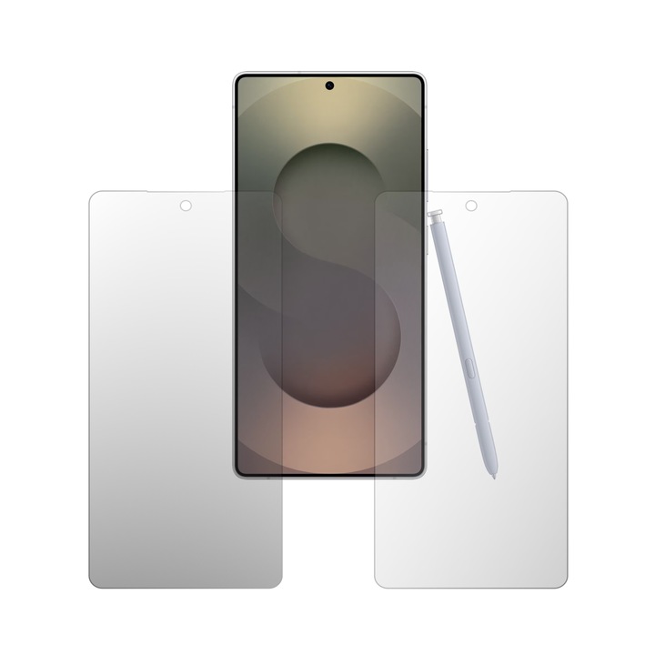 Комплект от 2 iSkinz матови протектора за екран за Samsung Galaxy S25 Ultra - подходящ за калъф, невидим Skinz мат, против пръстови отпечатъци, антирефлексно покритие, самозалепващ се и гъвкав силиконов протектор