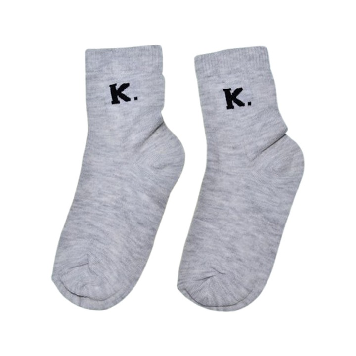 Sosete din bumbac, pentru baieti, Karatepe 2508G, Gri 121869