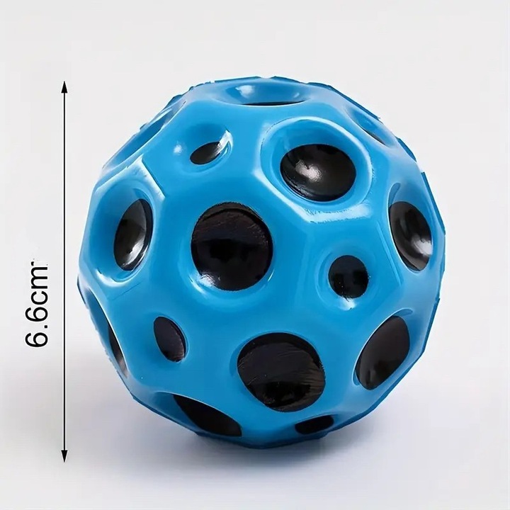 Hiperelasztikus ugráló labda, Southern Sky, nagyon rugalmas Space Moon Ball, stresszoldó gyerekeknek, 66 mm átmérőjű, kék