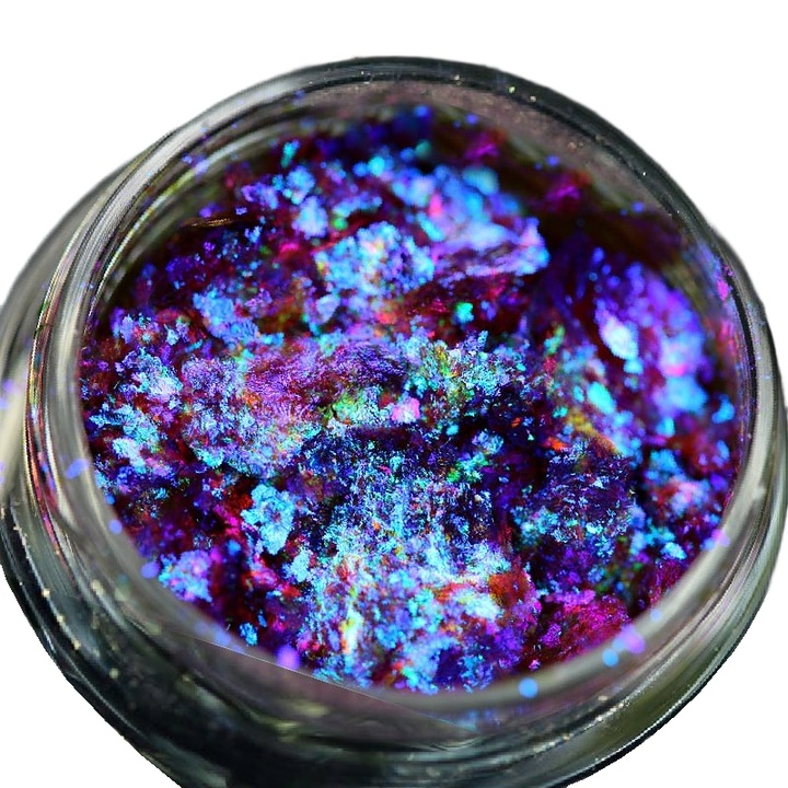 KAJOL Beauty PK125 királykék-lila-türkiz-bronz pigmentpelyhek, sminkhez, 1g