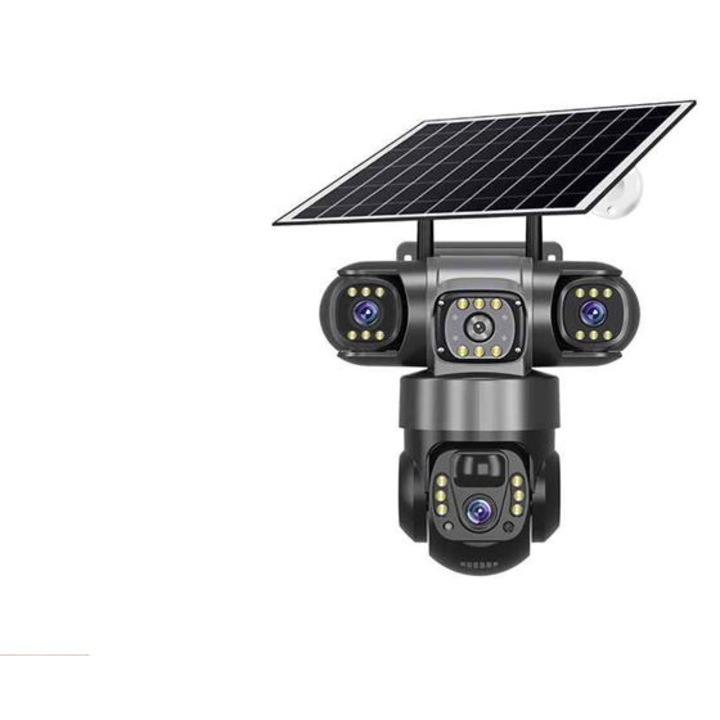 Външна Безжична Соларна Камера, V380 Pro, Wifi, 12Mp, CCTV