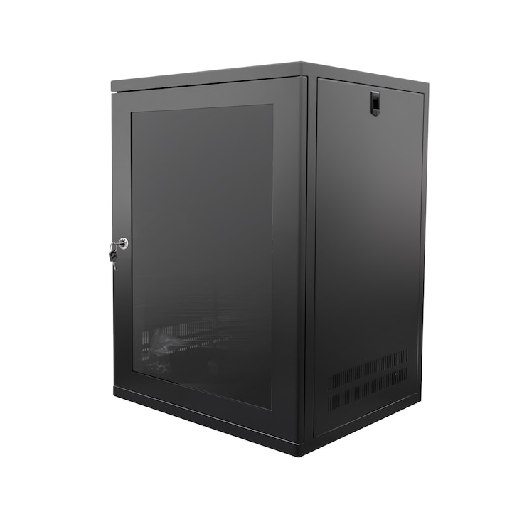 Fém szekrény, távközlési és hálózati rack, 15U, 19 hüvelykes ipari szabvány