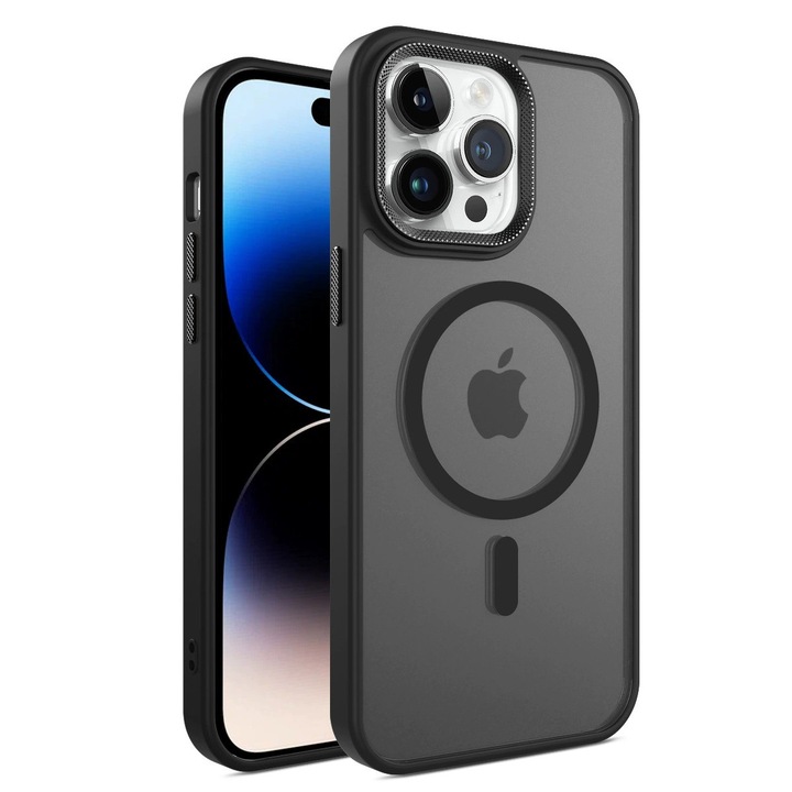 Husa telefon pentru iPhone 16 Pro Max, protectie premium, design minimalist, antiderapant, negru