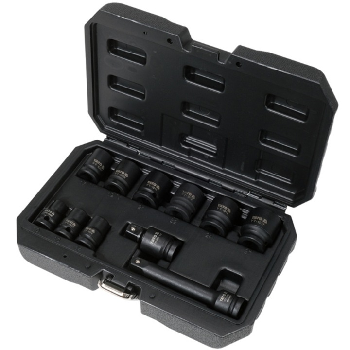 Set chei tubulare impact 1/2'', 11 piese Yato
