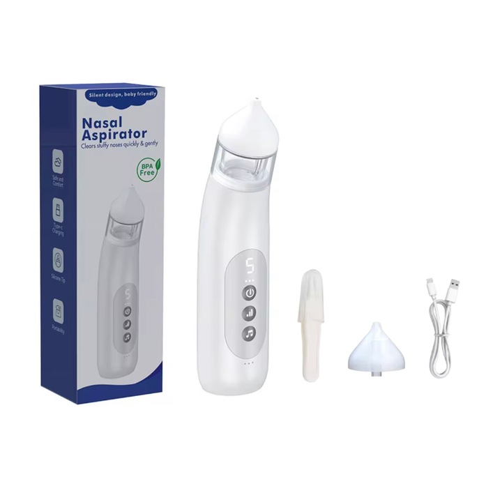 Aspirator nazal electric pentru bebelusi bebelusi cu melodii integrate Denn Store