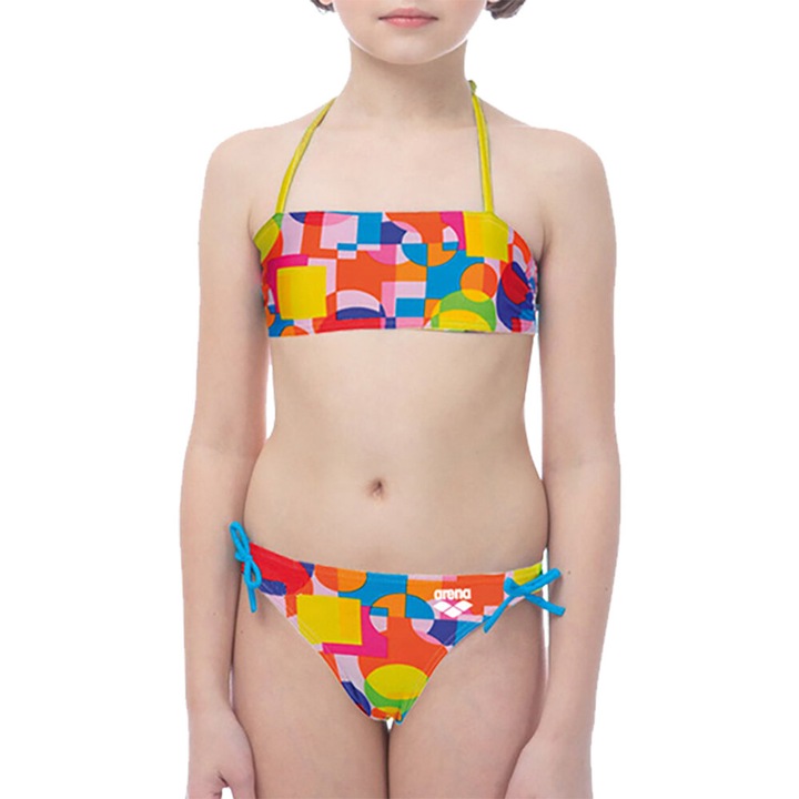 Детски бански за момичета Arena Marble Bendeau Swimsuit, многоцветен, 6-7