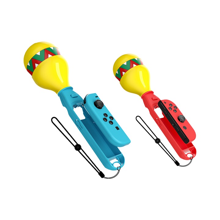 Controler de joc, prindere somatosenzoriala, comutator, plug and play, compact si portabil, rosu si albastru