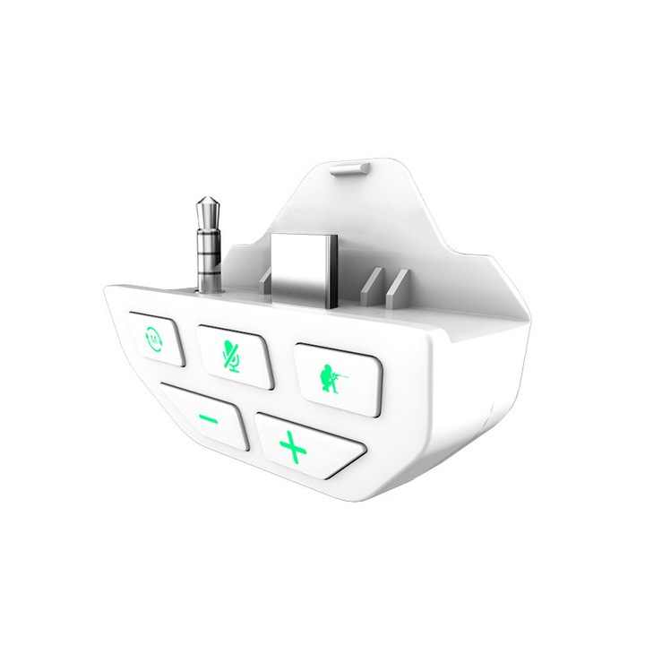 Accesoriu pentru controler de joc, amplificator de sunet, Xbox One, presetari audio EQ, calitate a sunetului fara pierderi, plug and play, alb