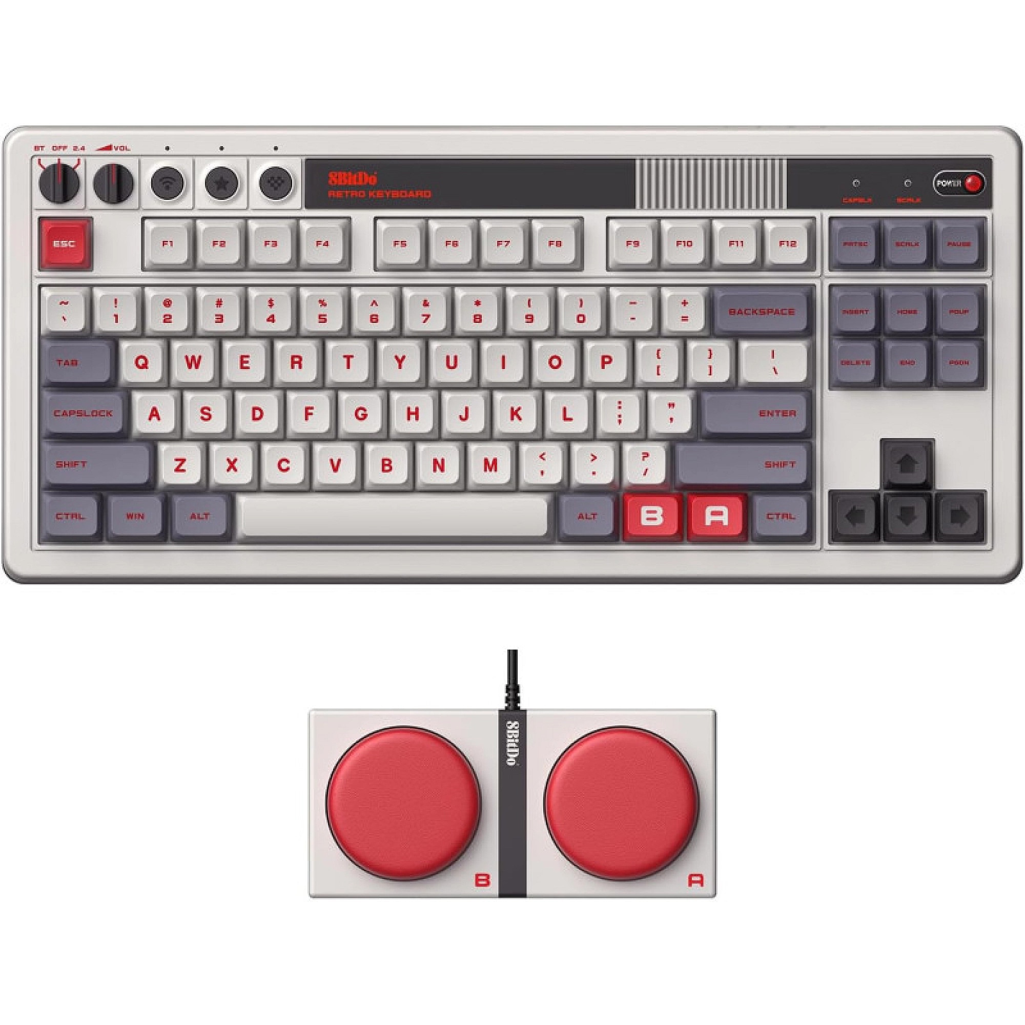 ☆Rt☆　8090 Tastatura Mecanica Wireless 8BitDo Retro 108 si Numpad integrat