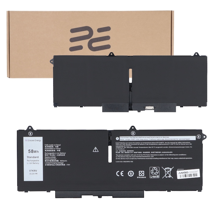 Dell Encore Energy laptop akkumulátor - Dell Latitude 7330, 7530, 7430, 5430, 5530, 5330 Precision 3570, 58Wh, 15.2V, 3800mAh (07KRV)