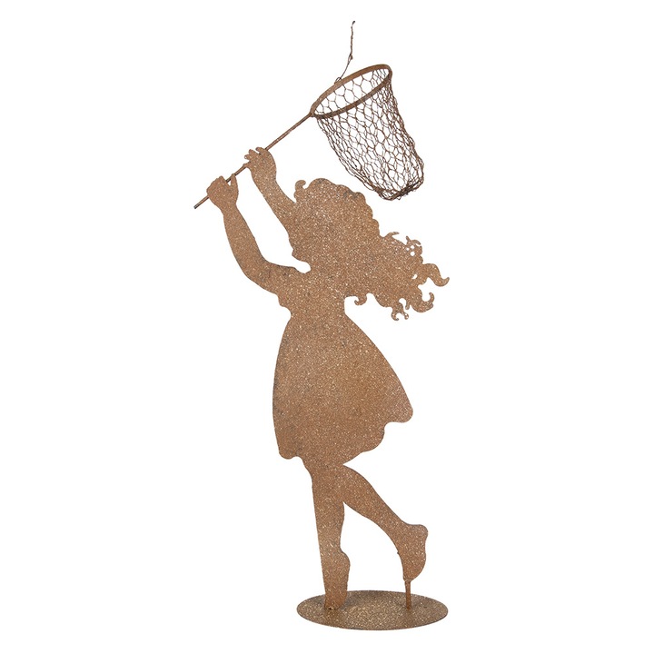 Кафява метална фигурка на момче 39x13x87 см