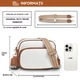 Geanta Dama Crossbody din Piele PU, 4 Compartimente, Curea Reglabila, Impermeabila, 22.5×18×8cm, Alb