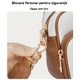Geanta Dama Crossbody din Piele PU, 4 Compartimente, Curea Reglabila, Impermeabila, 22.5×18×8cm, Alb