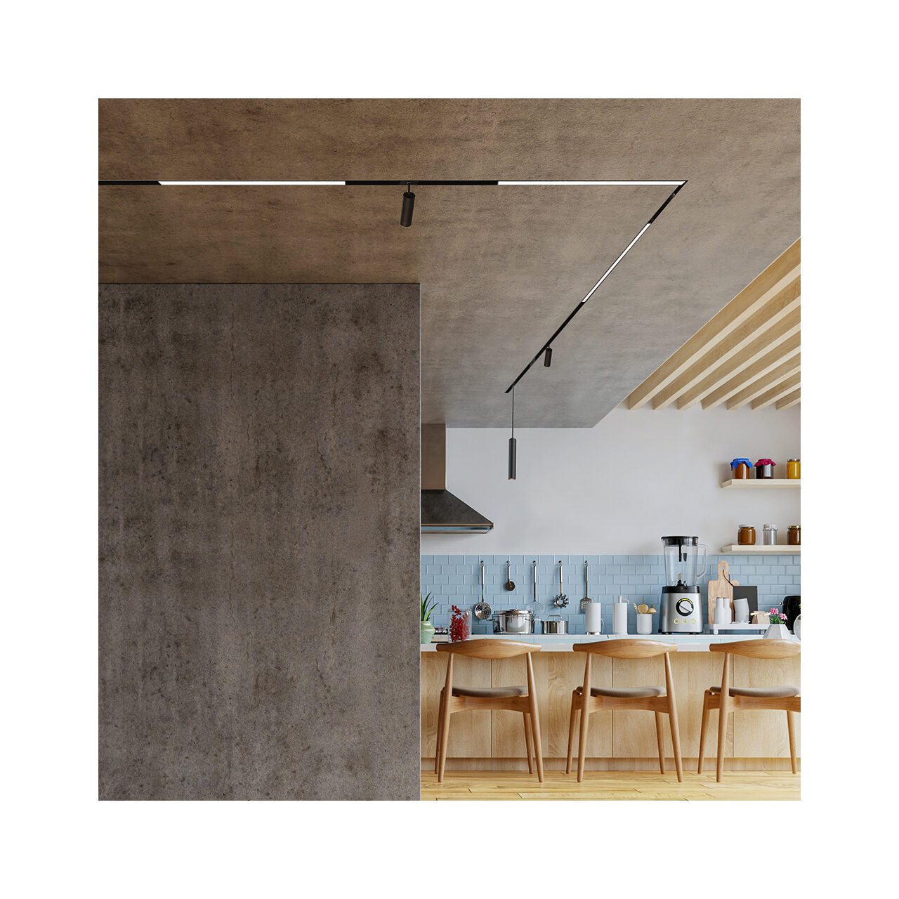 Corp lineer led pt sina 10w 950lm 3000k negru s-lnr300