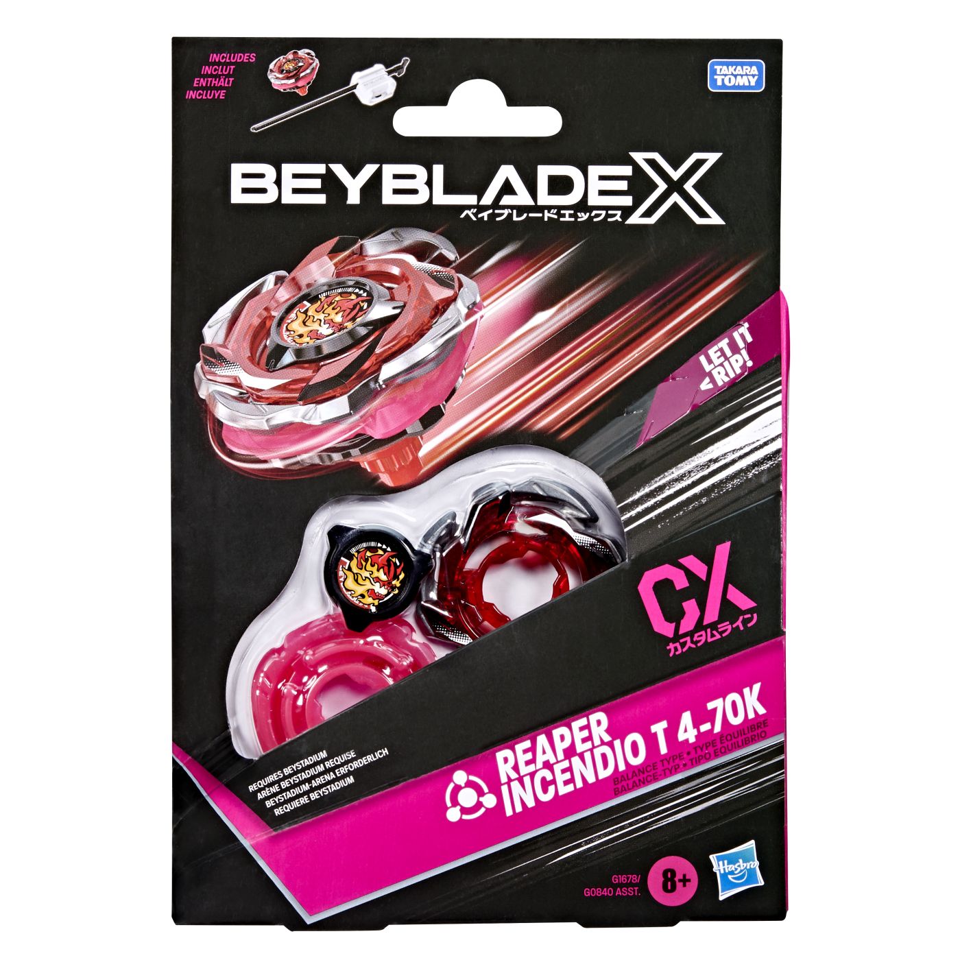 Jucarie Beyblade X - Reaper Incendio T 4-70K, cu lansator - eMAG.ro