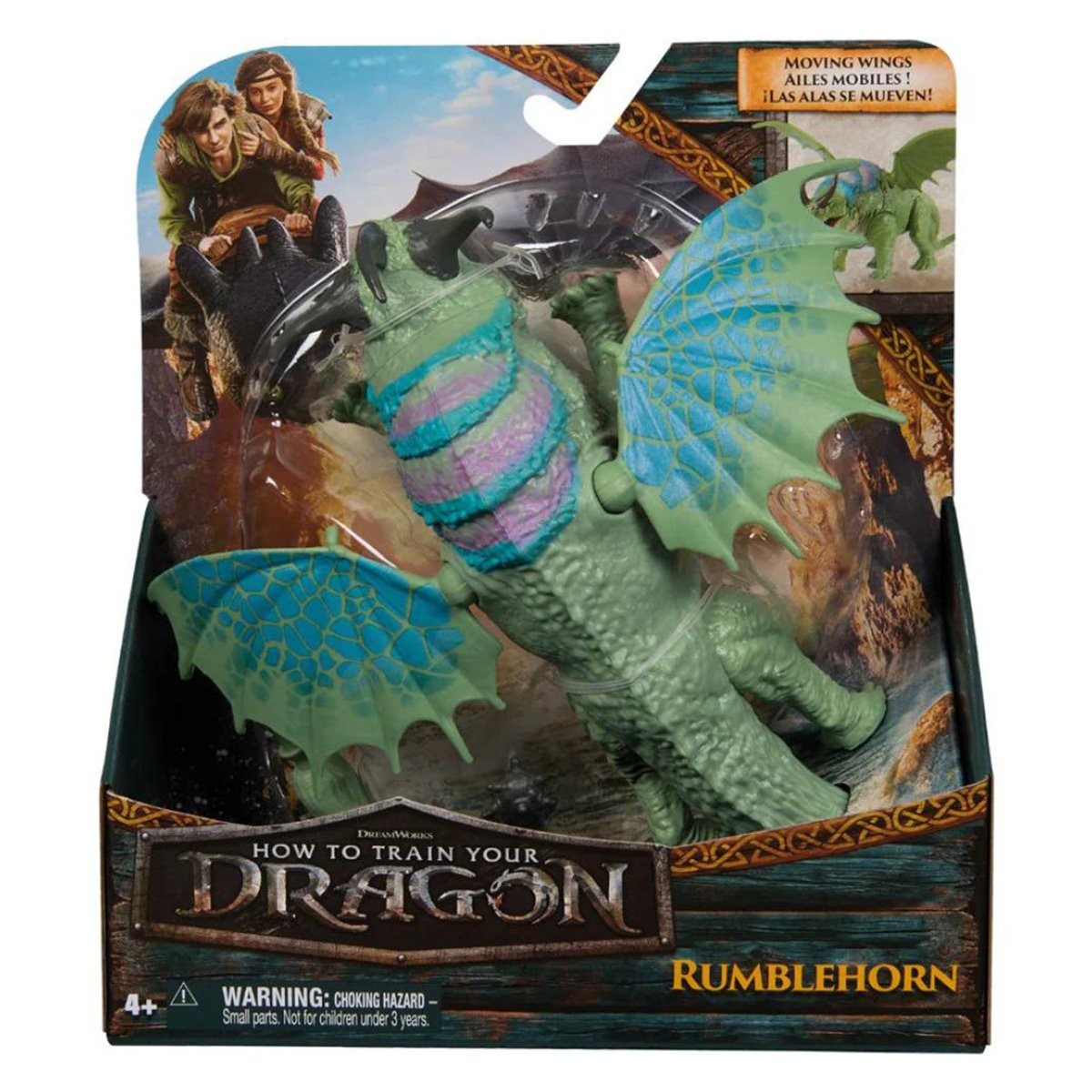 Figurina How to train your dragon - Dragon Rumblehorn cu aripi mobile