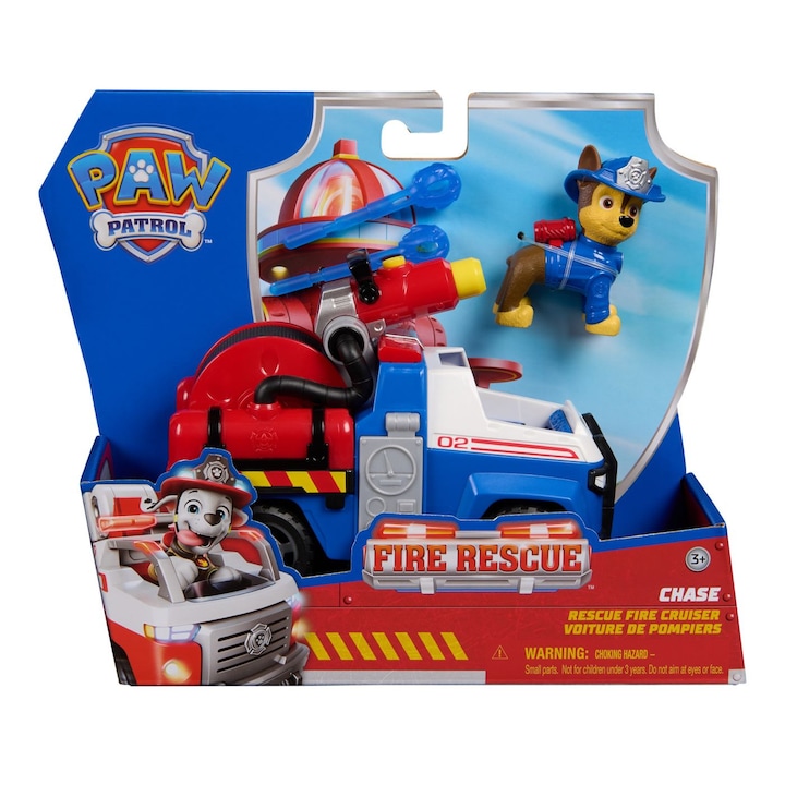 Set figurina si vehicul Paw Patrol - Fire Rescue, Chase