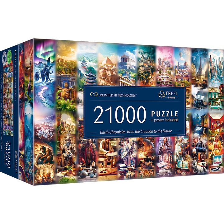Puzzle, Trefl Prime UFT - Földi krónikák a teremtéstől a jövőig, 21000 db