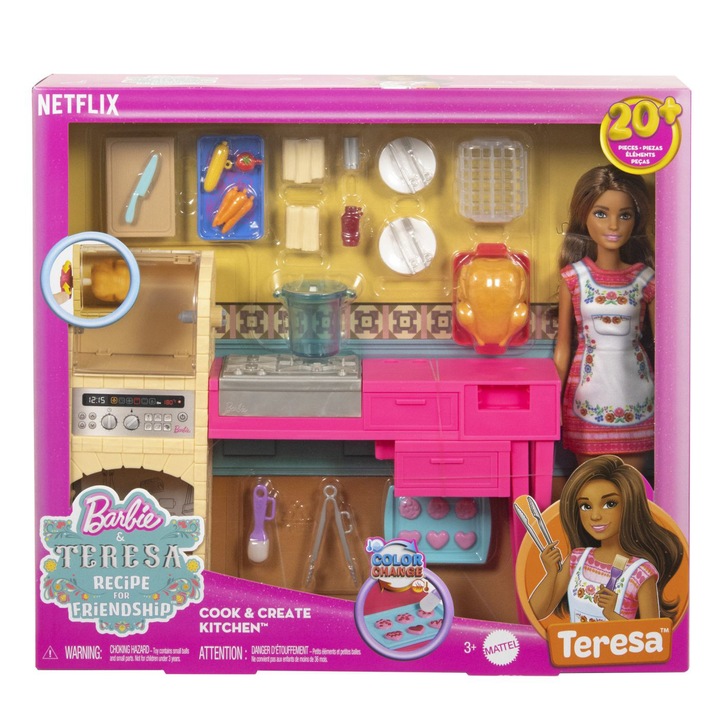 Комплект за игра Barbie & Teresa, Рецепта за приятелство, Създайте и изпечете, С аксесоари