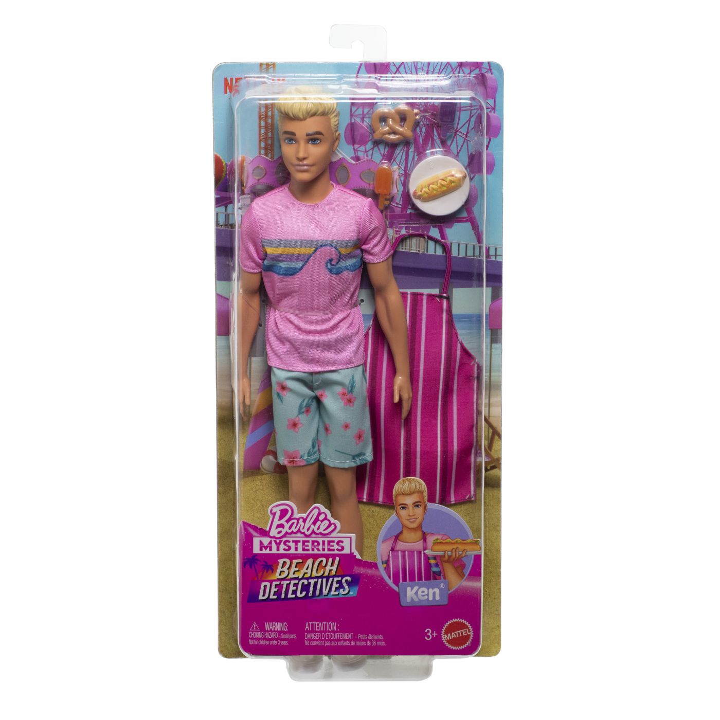 Papusa Barbie Mysteries - Beach Detectives, Ken, cu accesorii