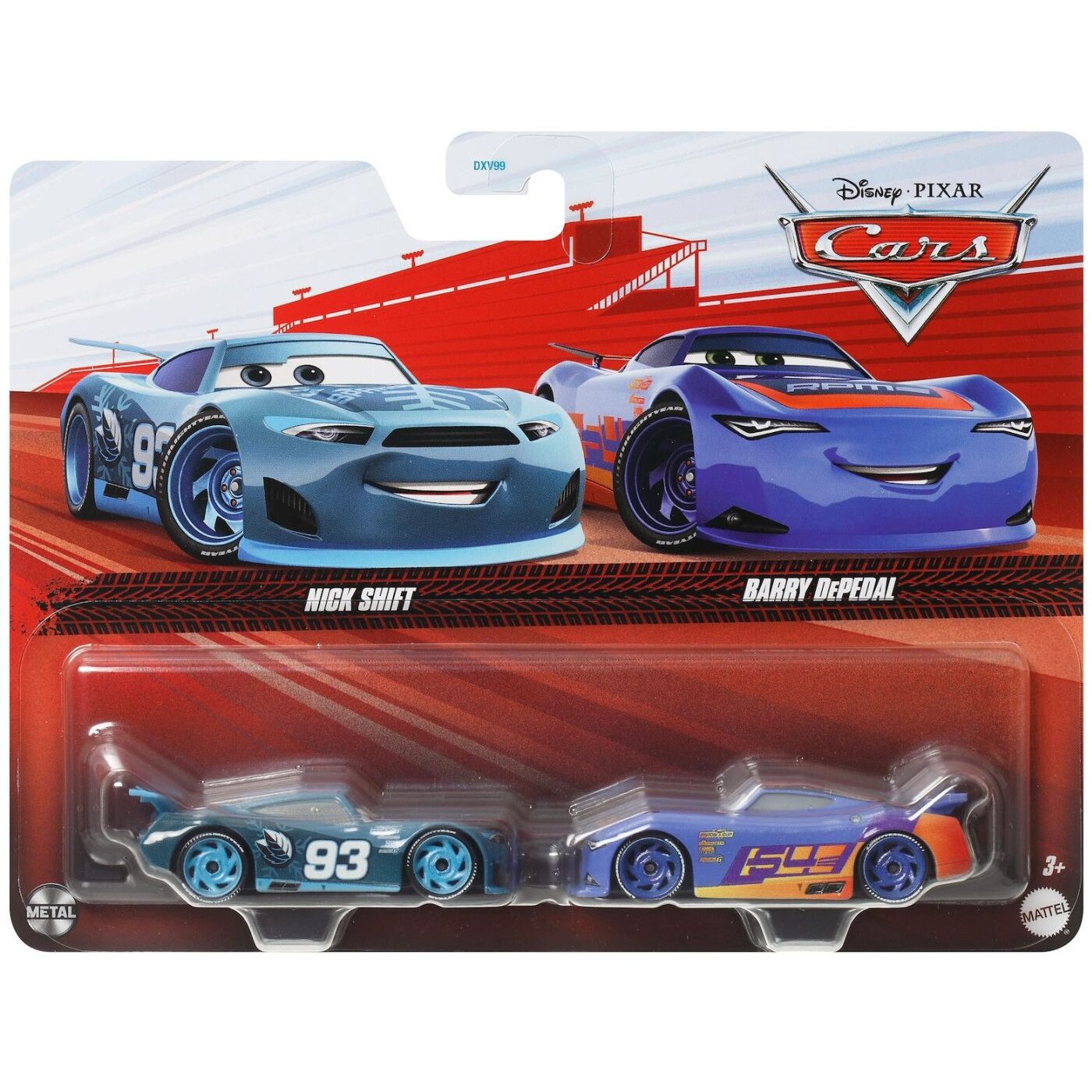 Set 2 masinute Disney Cars 3 - Nick Shift si Barry Depedal - eMAG.ro