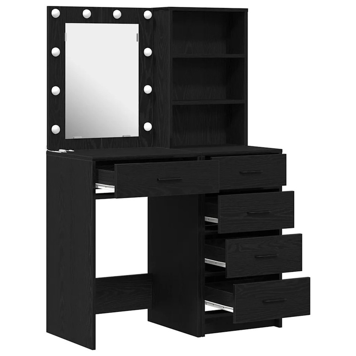 Set Masa de Machiaj 2 pcs vidaXL, Alb 50 x 41 x 135 cm Lemn compozit