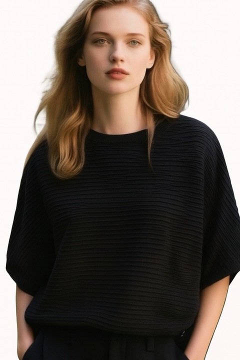 Elegáns fekete pulóver, Fekete