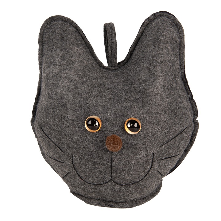 Opritor usa Pisicuta textil gri 20x14x22 cm