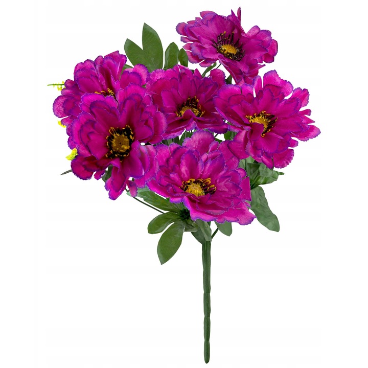 Buchet crizanteme artificiale, 55 cm, Violet