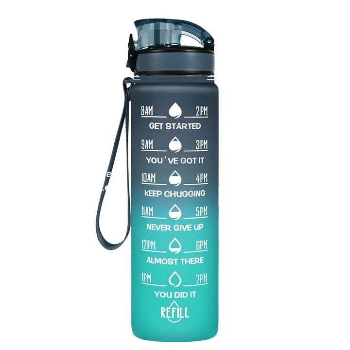 TodyJeyHo sportkulacs, 32 oz, szívószálas kupakkal, BPA-mentes, hordozható kialakítás, többszínű