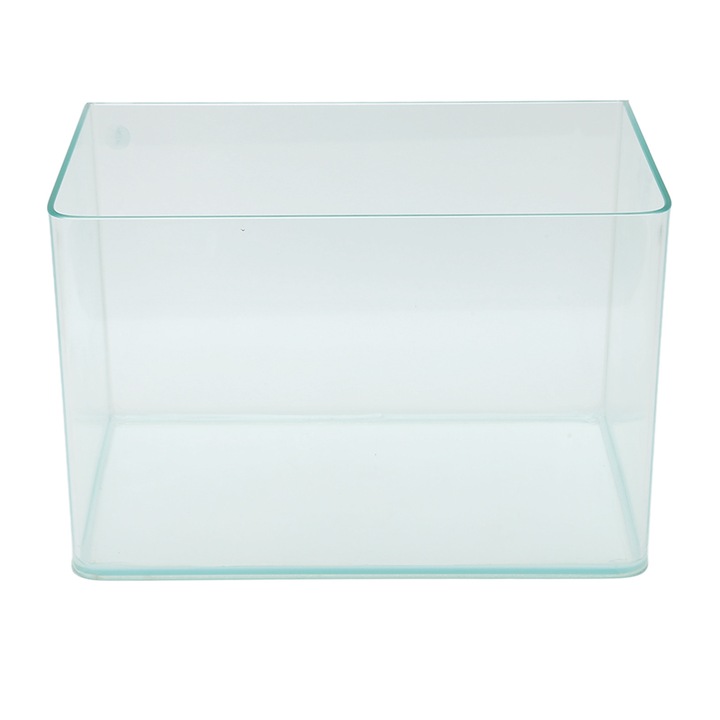 Acvariu transparent din plastic cu margini lustruite, tehnologie de indoire la cald, 30x15x20cm