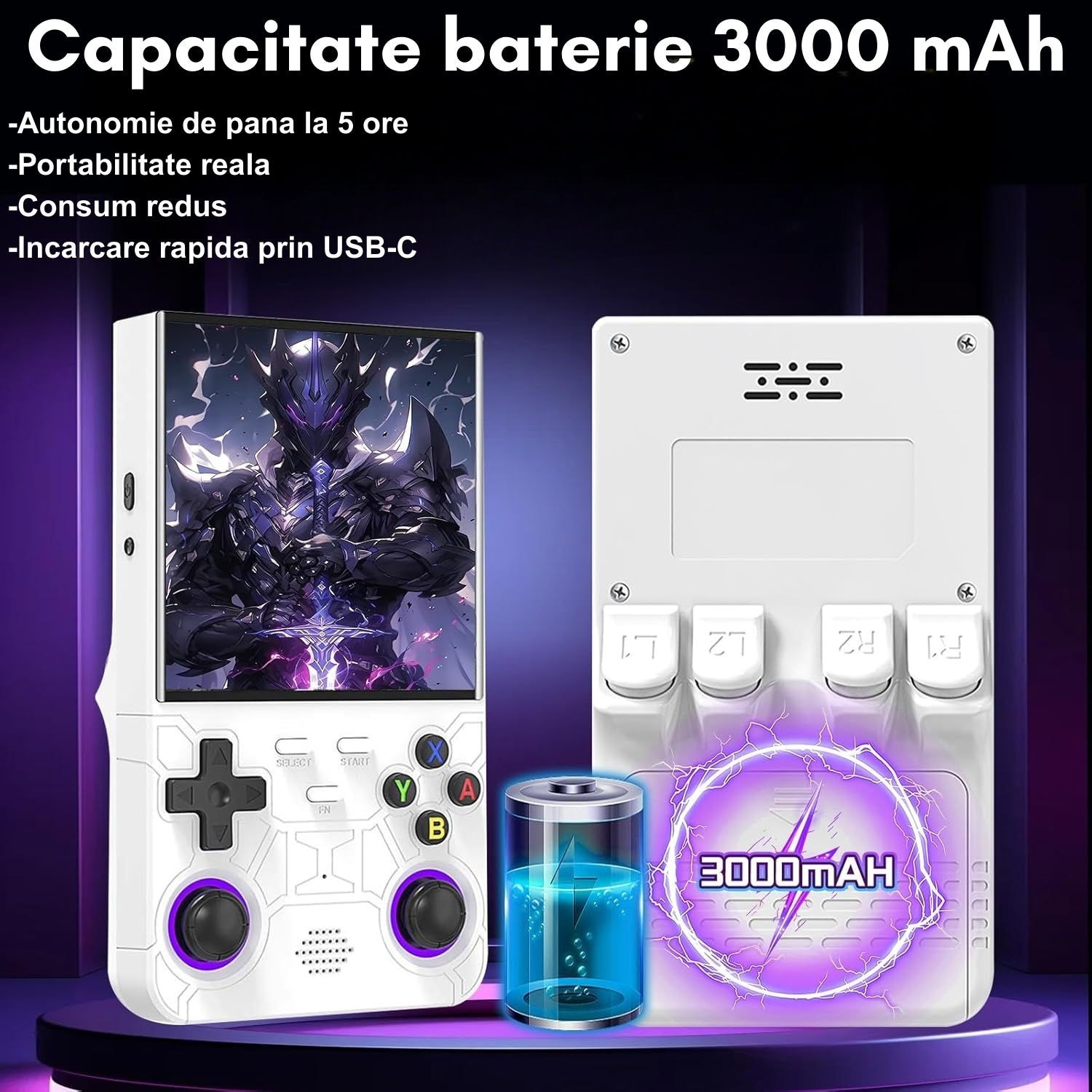 Consola Retro Portabila LUKETO® R36 Ultra, Ecran 4