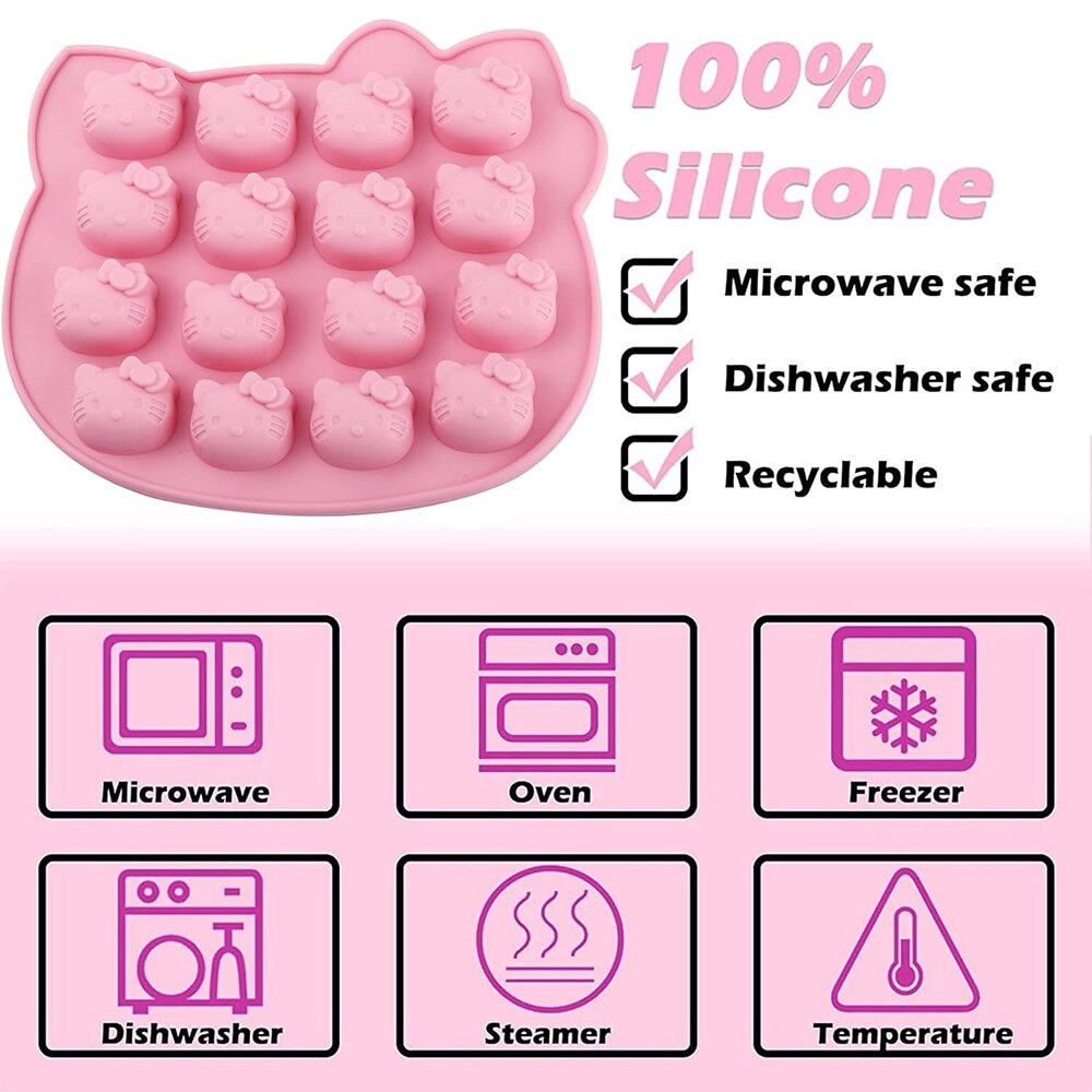 Jeleuri Roz Silicon Forma Ciocolata de Casa, Caravaan®, Fara BPA, Forme Jeleuri ...