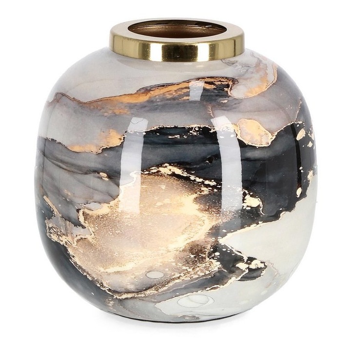 Vaza flori metal multicolor Marsha Ø17x17h