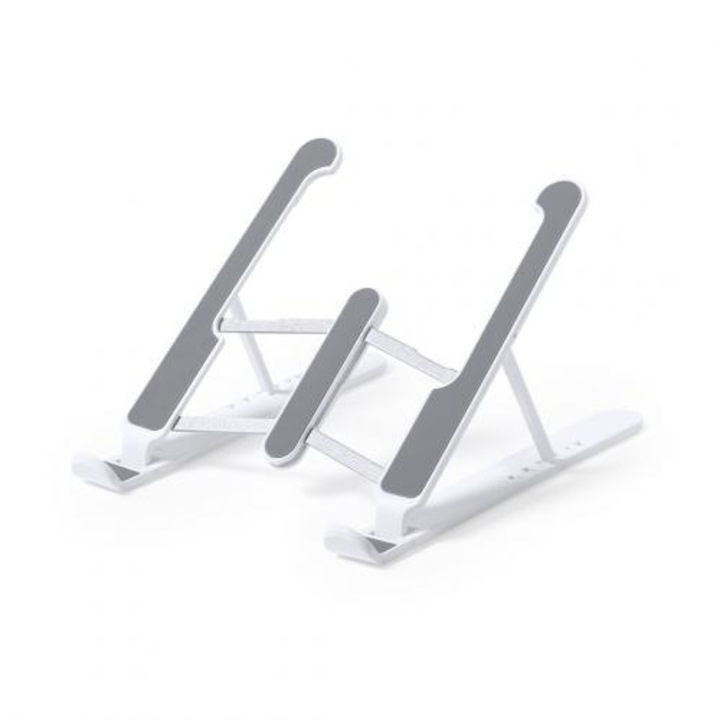 Suport pentru laptop pliabil din ABS cu suprafata anti-alunecare si inaltime reglabila, in husa de catifea, 26, 50 x 20, 40 x 15, 50 cm