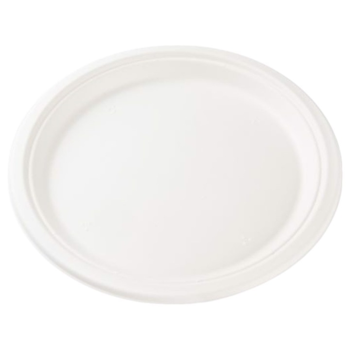 Farfurie de unica folosinta, Love Nature, 26cm, biodegradabil, set 50 bucati