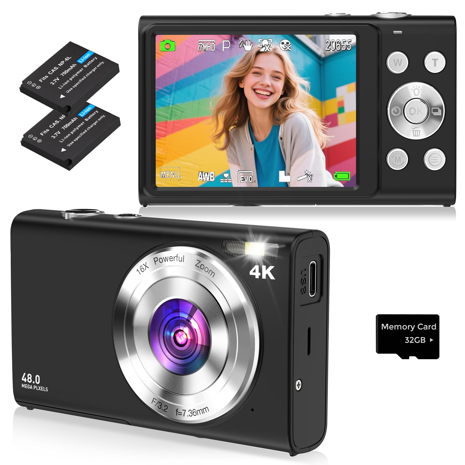 Aparat foto digital Canon PowerShot A2600, 16MP, Red, Card SD 4GB