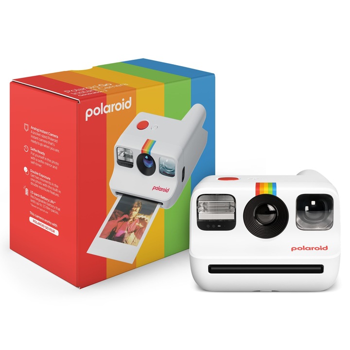 Polaroid Go Generation 2 kompakt digitális fényképezőgép, fehér, CMOS érzékelő, 20 Mpx