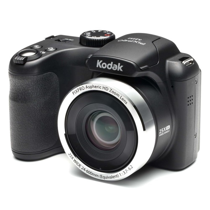 Kodak Pixpro Az252 kompakt digitális fényképezőgép, 16 Mp, 25x optikai zoom, fekete