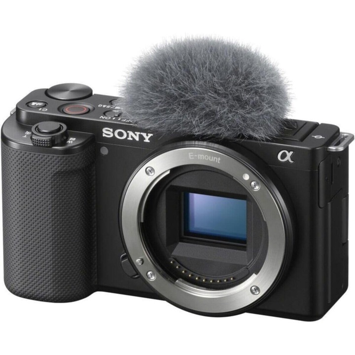Cameră digitală compactă Sony Zv-E10, video 4K, senzor 24 Mpx, afisaj rabatabil, focalizare automată