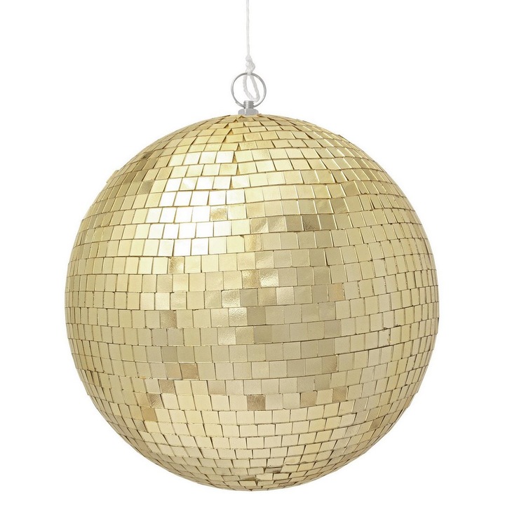 Set 4 globuri brad Craciun polistiren auriu Ø25 cm