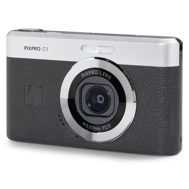Kodak Pixpro C1 digitális fényképezőgép, ultrakompakt, 4x zoom, fekete