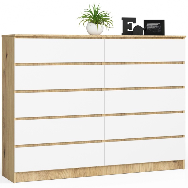 Comoda, Akord Furniture Factory OLIWIA 80cm, alb, 580mm